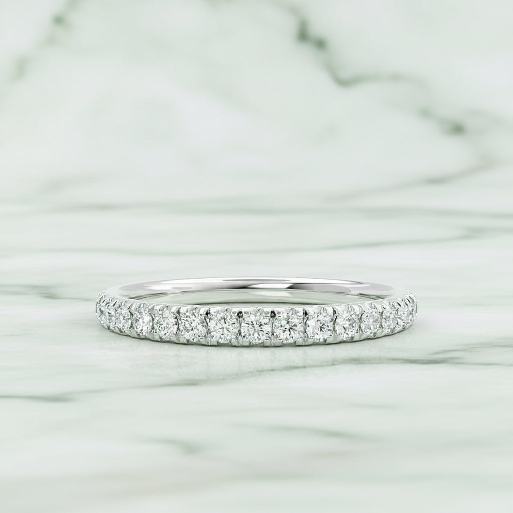 Diamond ring on a white background