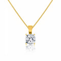 Cushion Cut Lab Diamond 4 Claw Drop Pendant